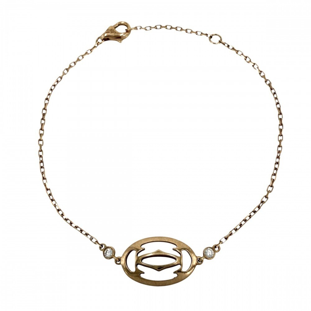 CARTIER 18k Gold Diamond Charm Bracelet
